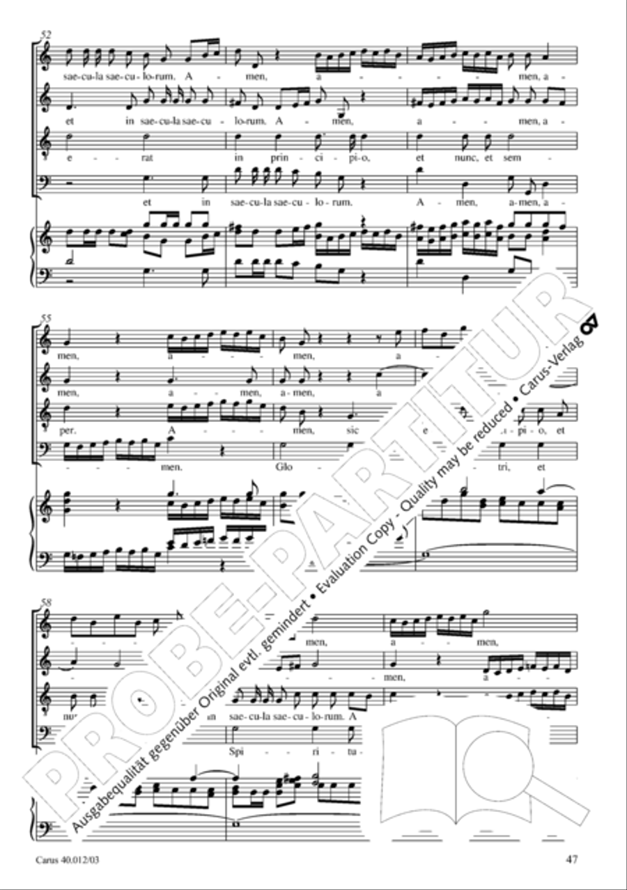 Beatus vir (How blest is he) Psalm 111 4-Part scores gallery preview page 48