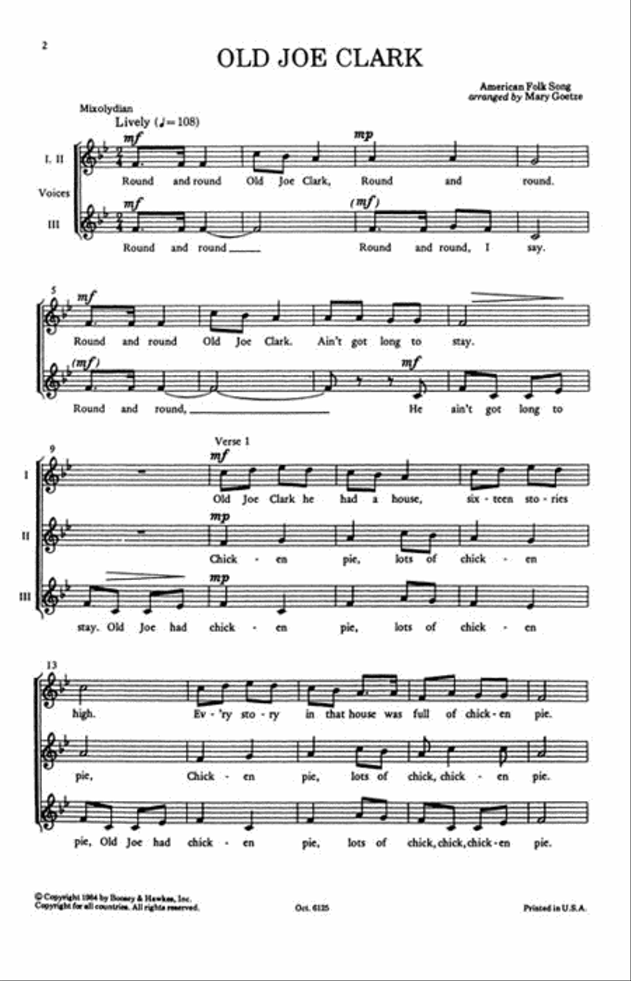 Old Joe Clark SSA scores gallery preview page 2