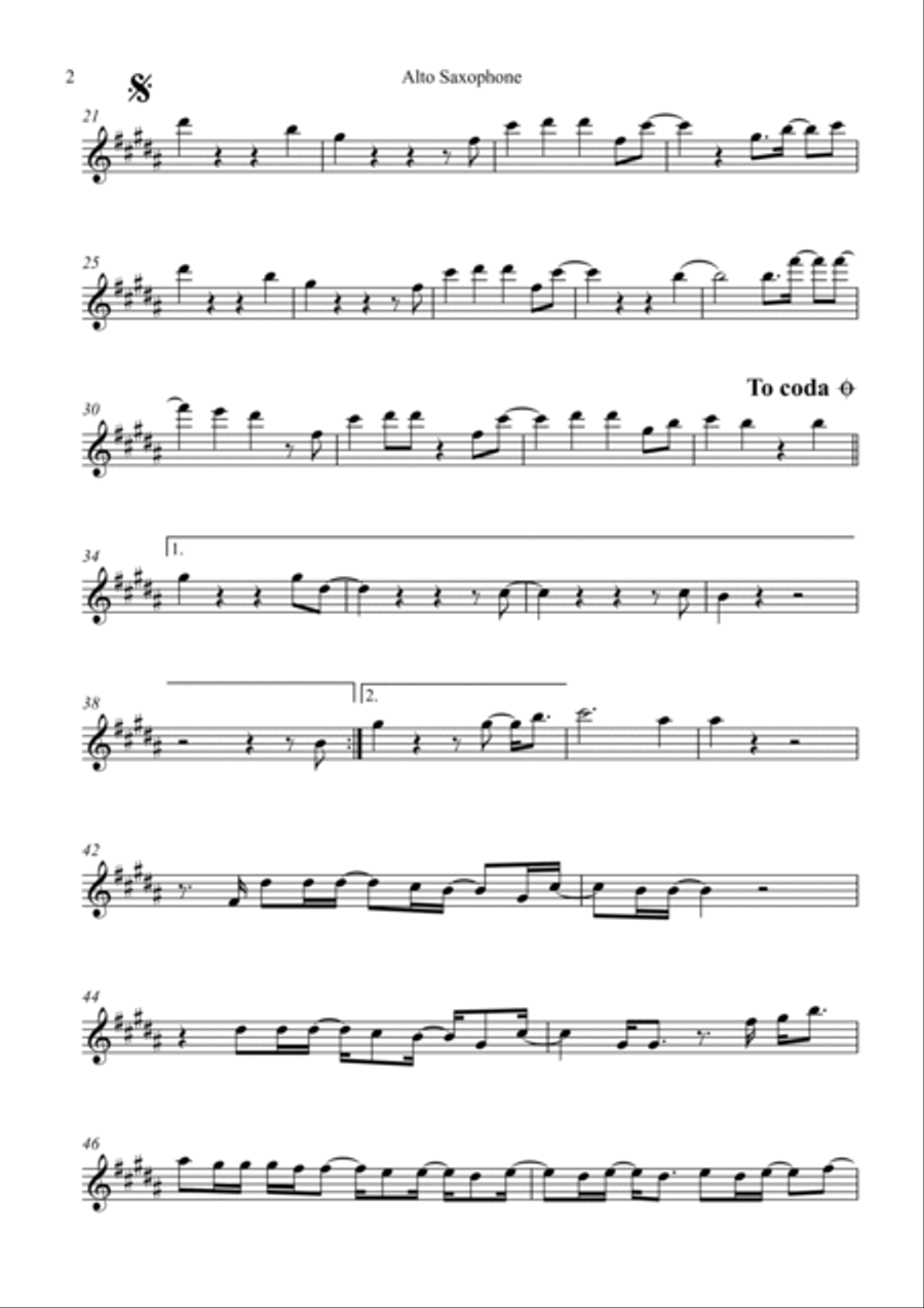 Love Someone Alto Saxophone scores gallery preview page 2