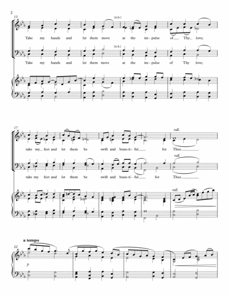 Take My Life That I May Be - for SATB Choir and Piano