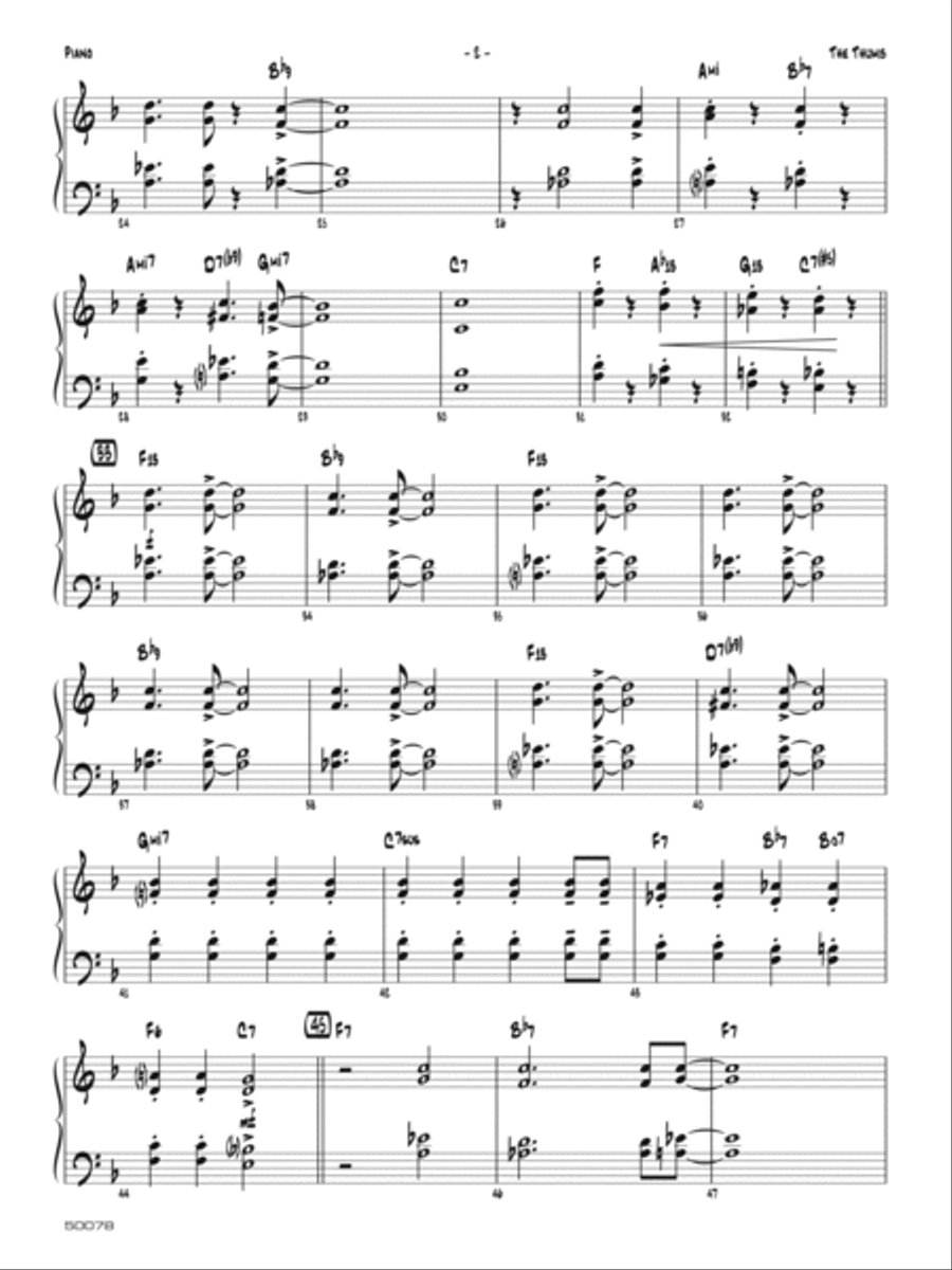 The Thumb: Piano Accompaniment Jazz Ensemble scores gallery preview page 2