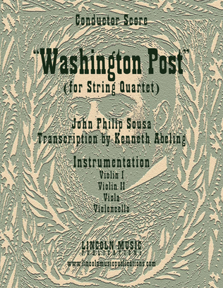Book cover for March - Washington Post March (for String Quartet)