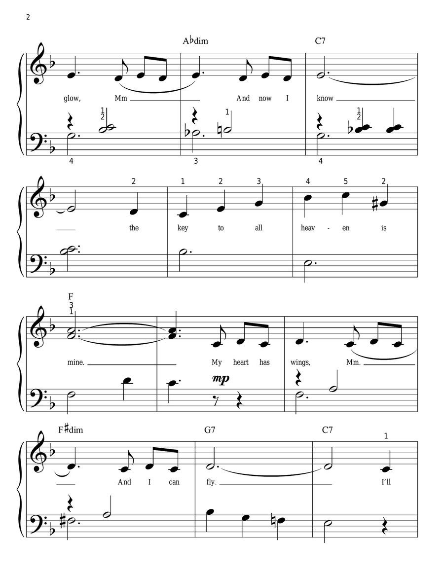 So This Is Love (from Cinderella) Easy Piano scores gallery preview page 2