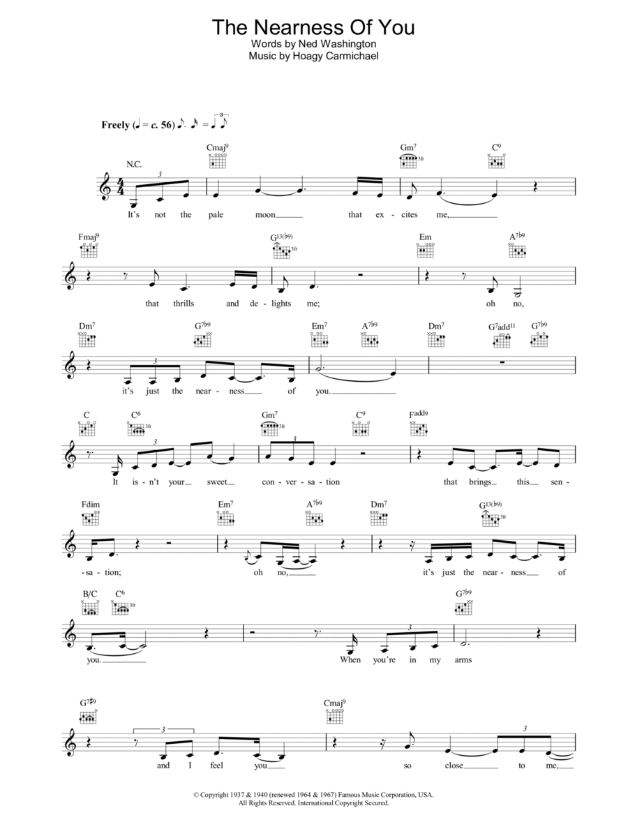 The Nearness Of You The Nearness Of You Piano scores gallery preview page 1