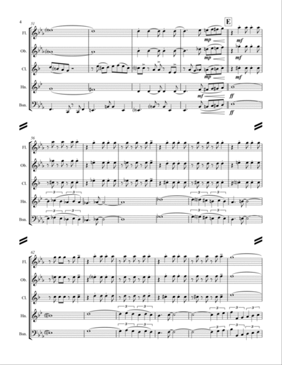 The Girl From Ipanema (Garota De Ipanema) Woodwind Quintet scores gallery preview page 5