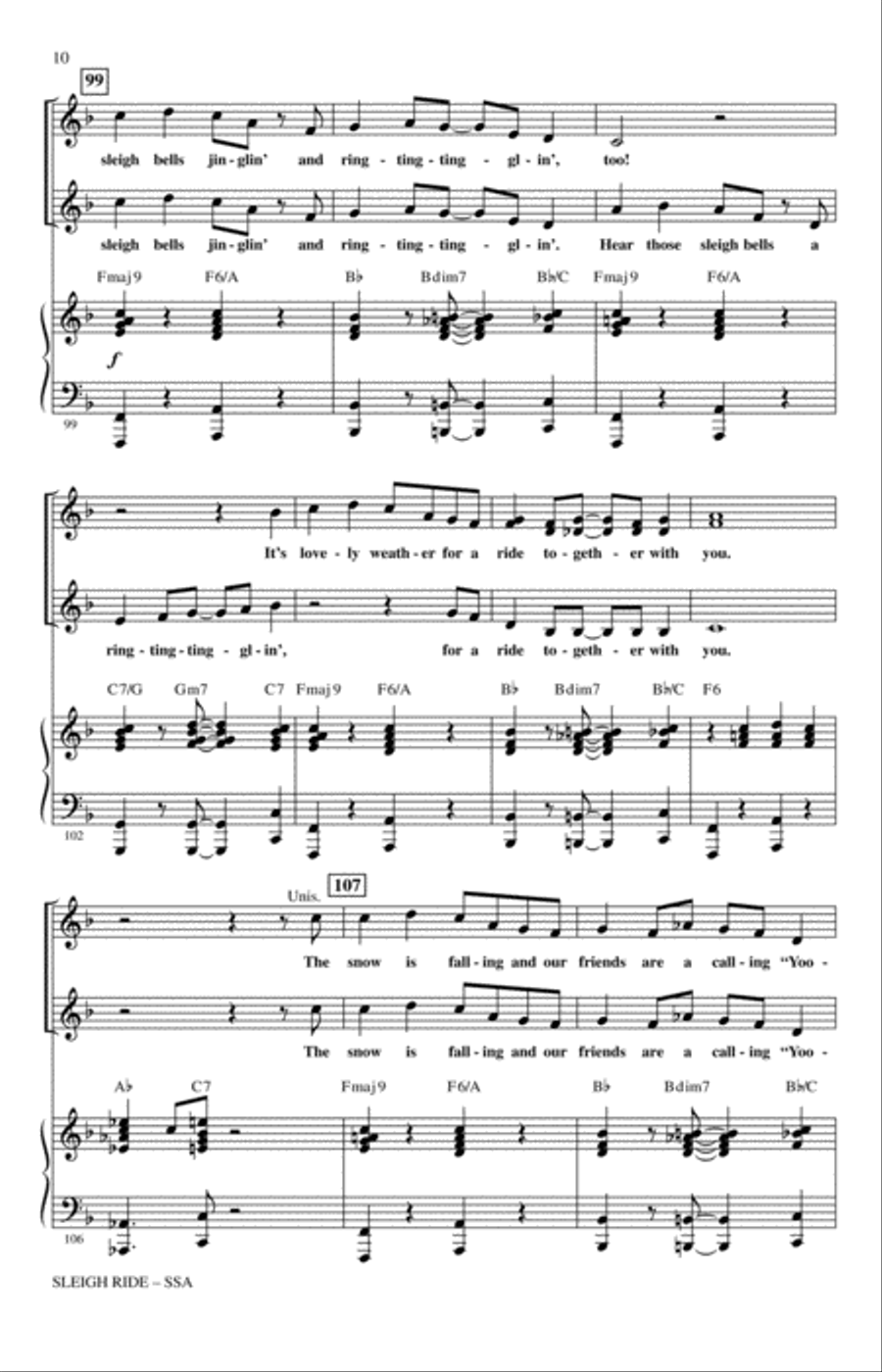 Sleigh Ride (arr. Mark Brymer) SSA scores gallery preview page 9