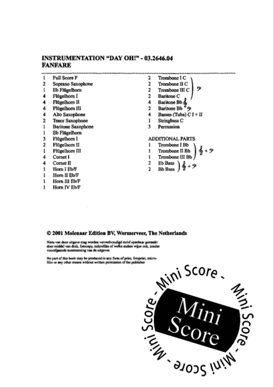 Day Oh Fanfare Band scores gallery preview page 4