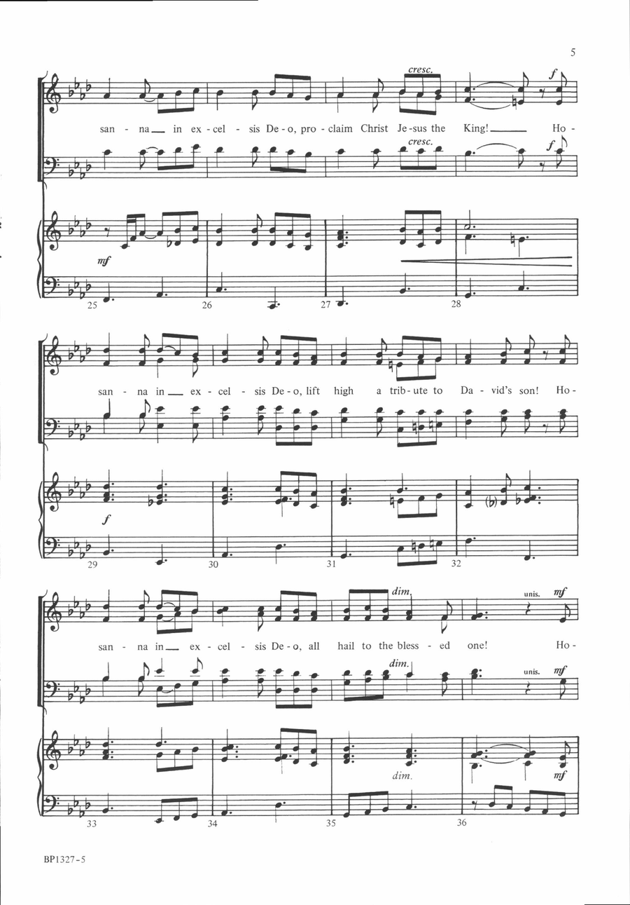 Hosanna in Excelsis Deo! 4-Part scores gallery preview page 4