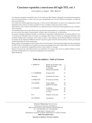 Book cover for Canciones españolas y americanas del siglo XIX, vol. 1