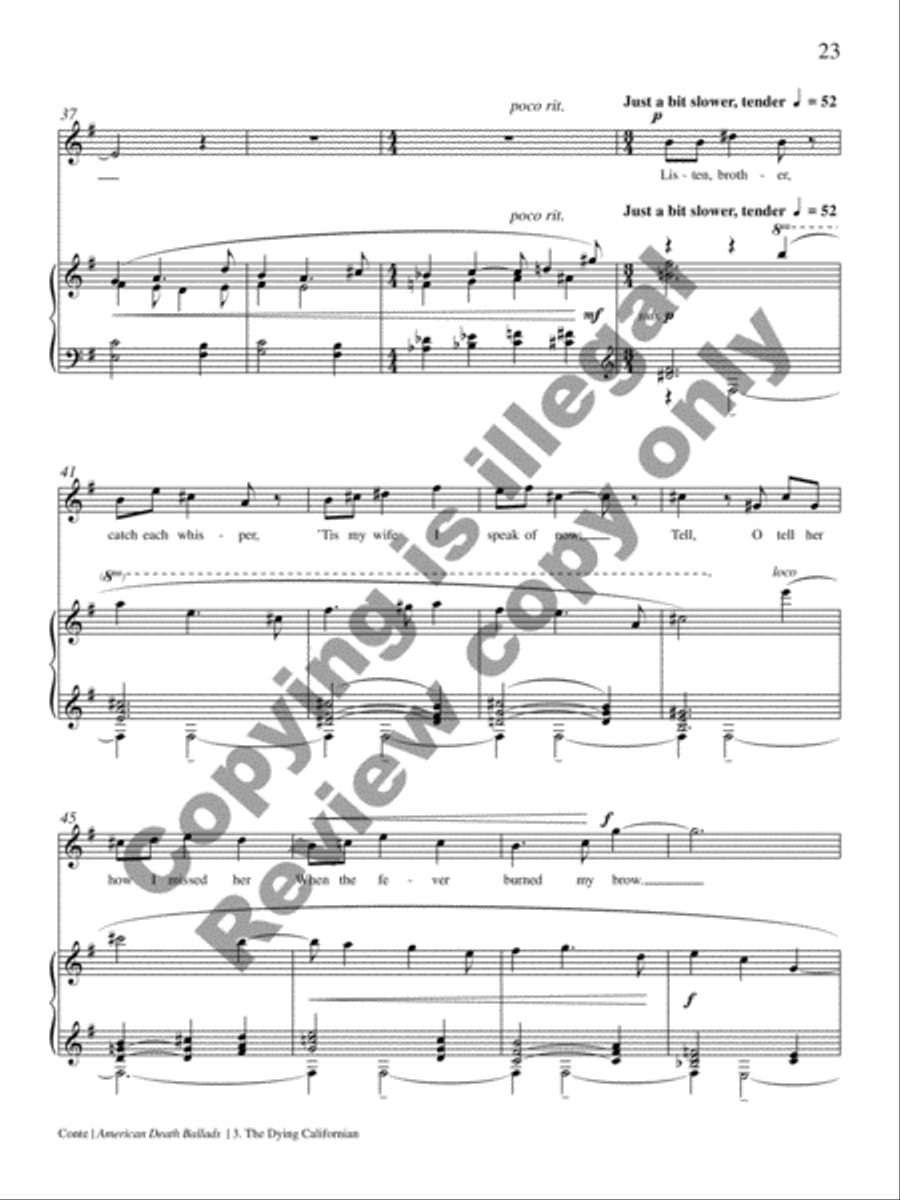 American Death Ballads (Piano/Vocal Score) High Voice scores gallery preview page 37