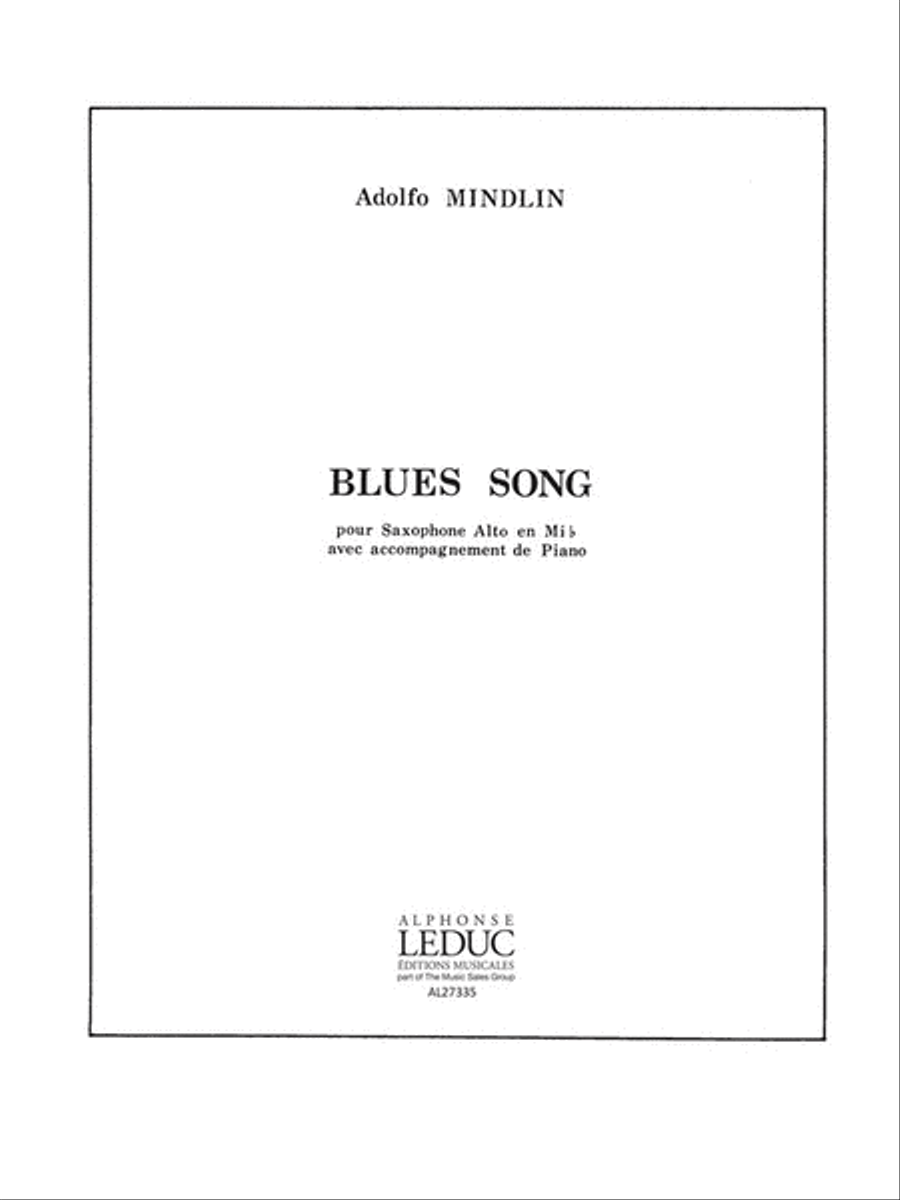Blues Song (saxophone-alto & Piano) Saxophone scores gallery preview page 1