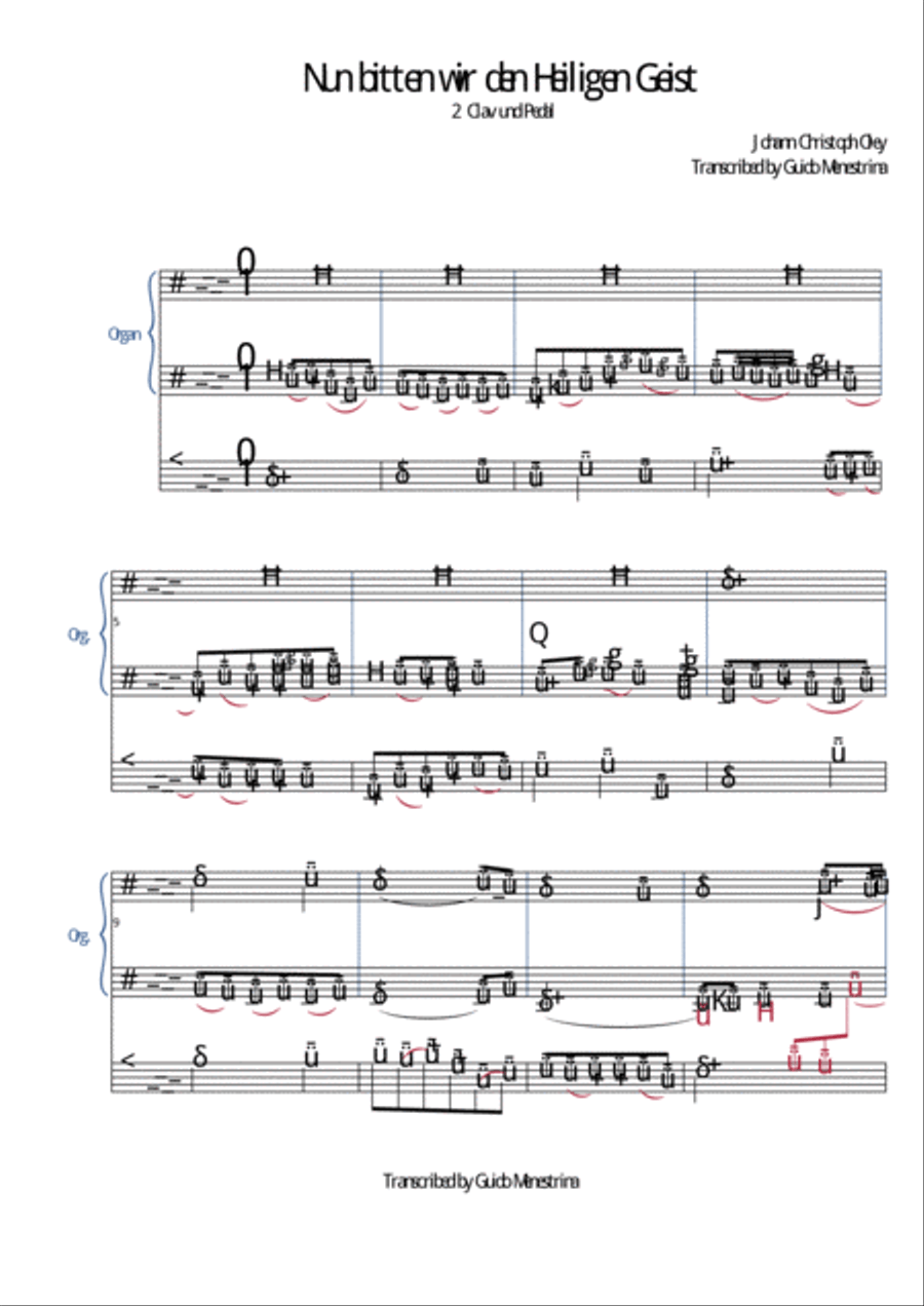 Johann Christoph Oley - Nun bitten wir den heiligen Geist Organ Solo scores gallery preview page 2