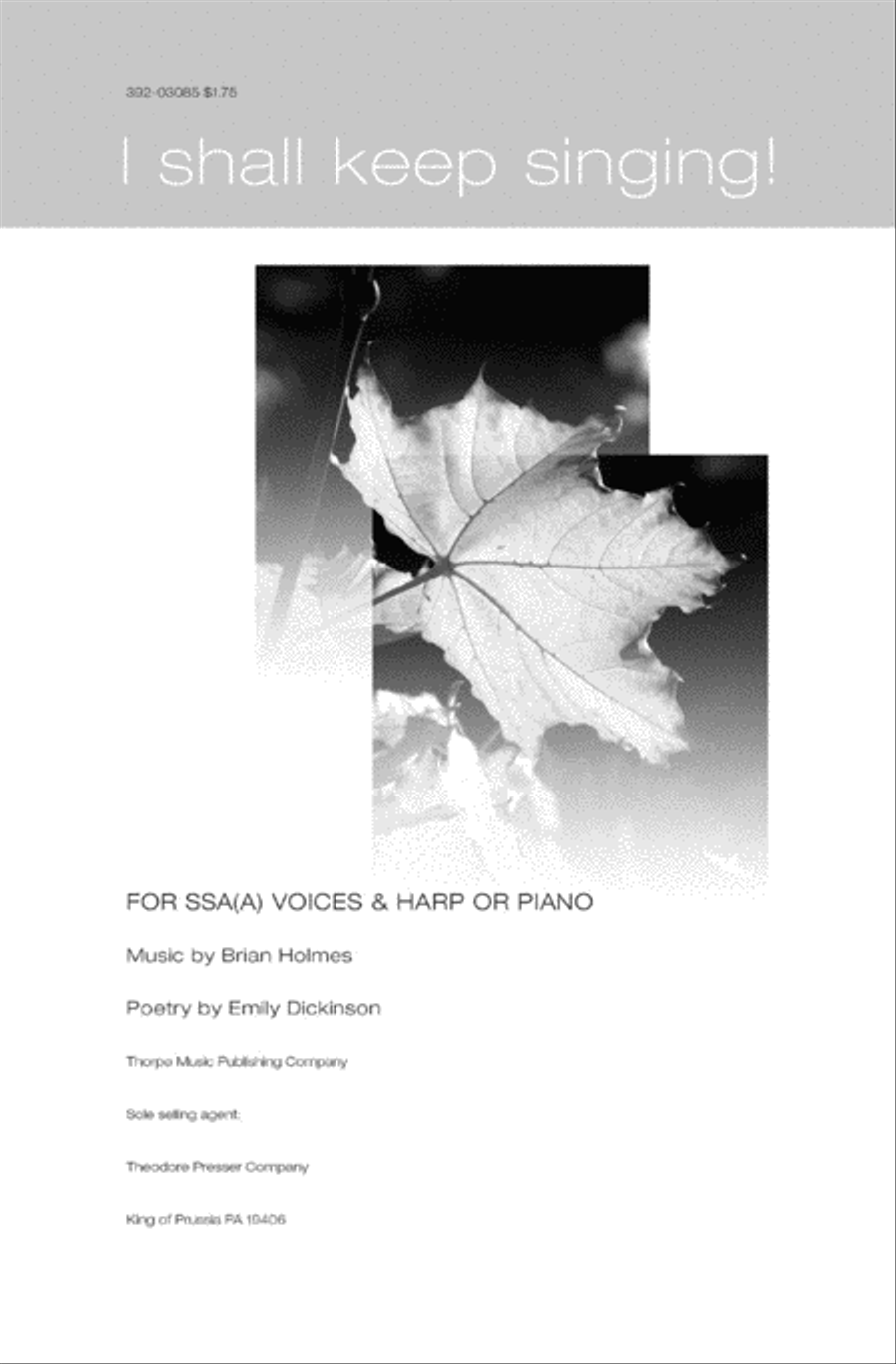I Shall Keep Singing! SSA scores gallery preview page 1