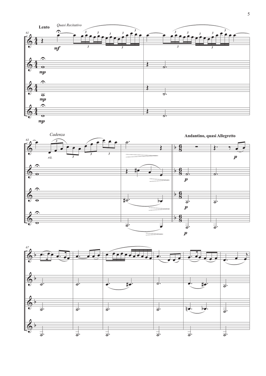 Scheherazade for Clarinet Quartet Clarinet Quartet scores gallery preview page 5