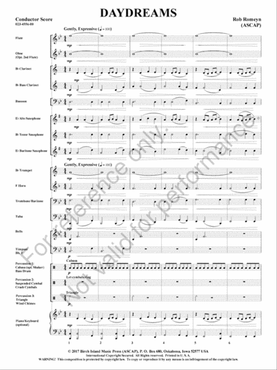 Daydreams Concert Band scores gallery preview page 4