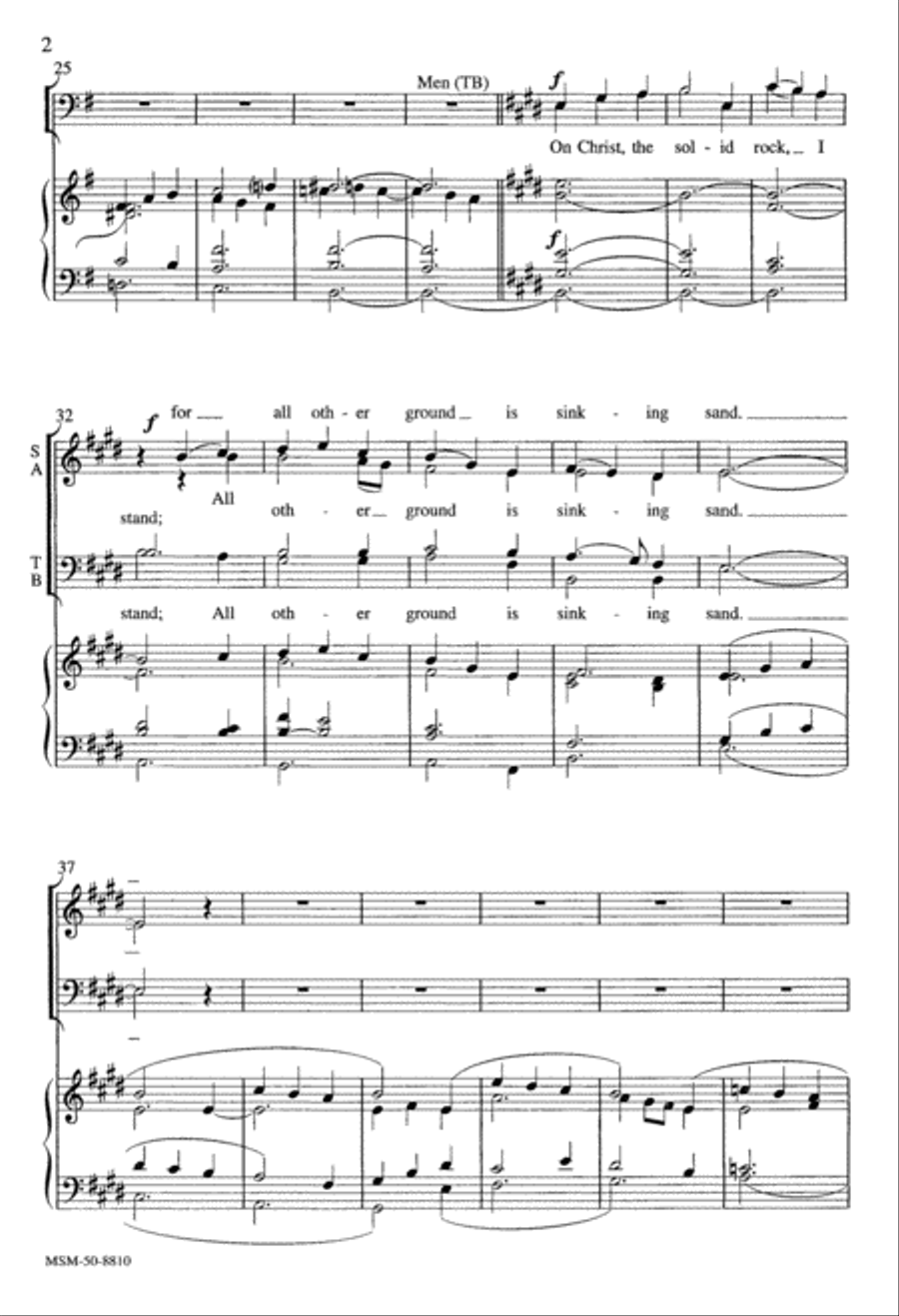 Christ, the Solid Rock 4-Part scores gallery preview page 3