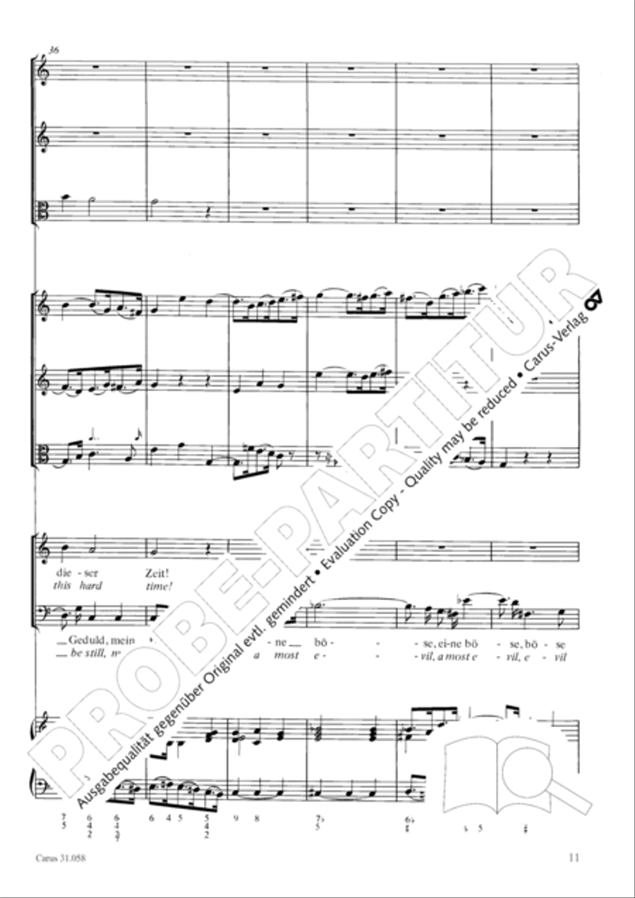 O God, what glut of care and pain (Ach Gott, wie manches Herzeleid) Orchestra scores gallery preview page 12