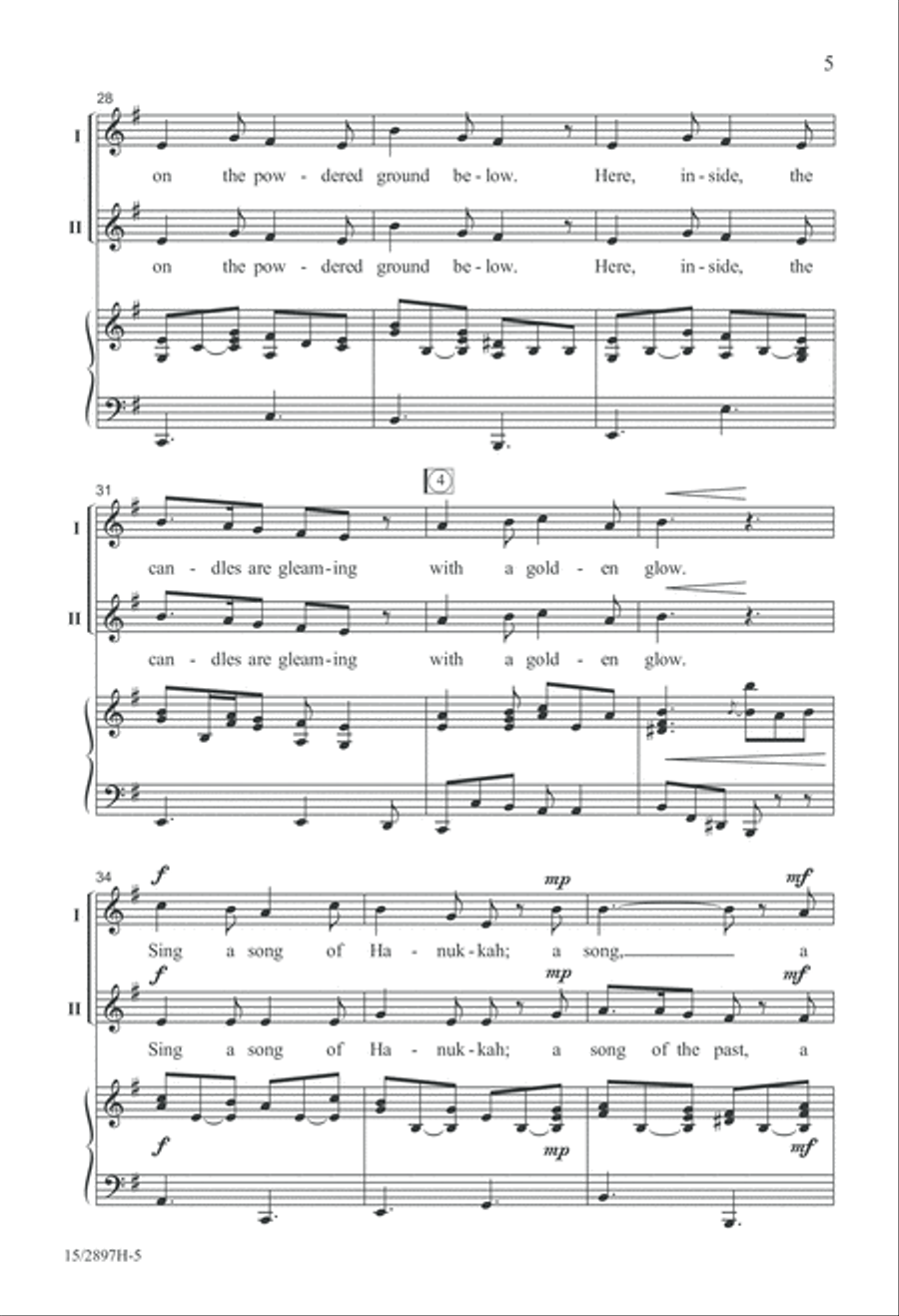 Sing a Song of Hanukkah 2-Part scores gallery preview page 5