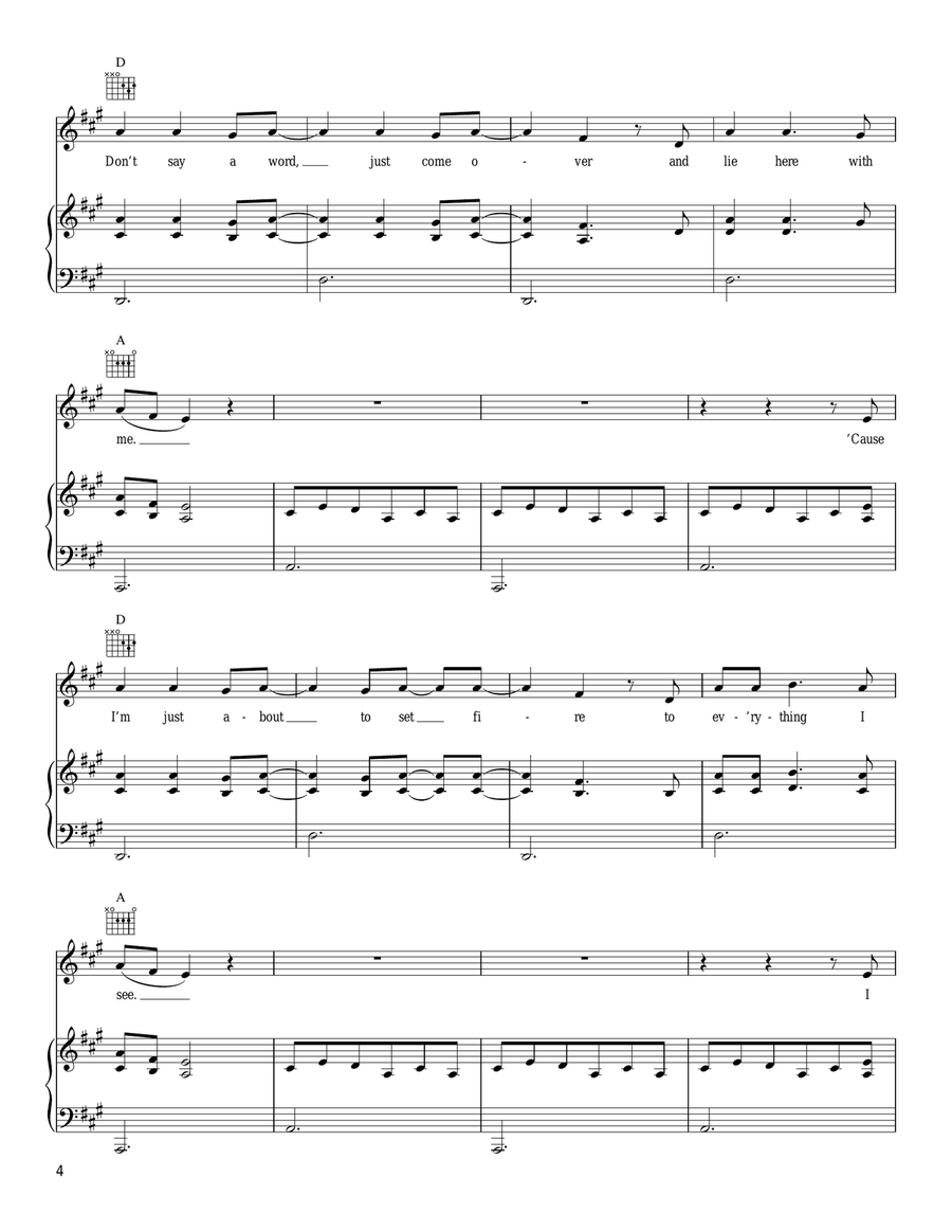 Edge Of Desire Piano, Vocal, Guitar scores gallery preview page 4