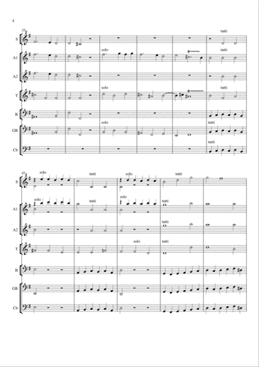 William Boyce Concerto Grosso in G minor Recorder scores gallery preview page 4
