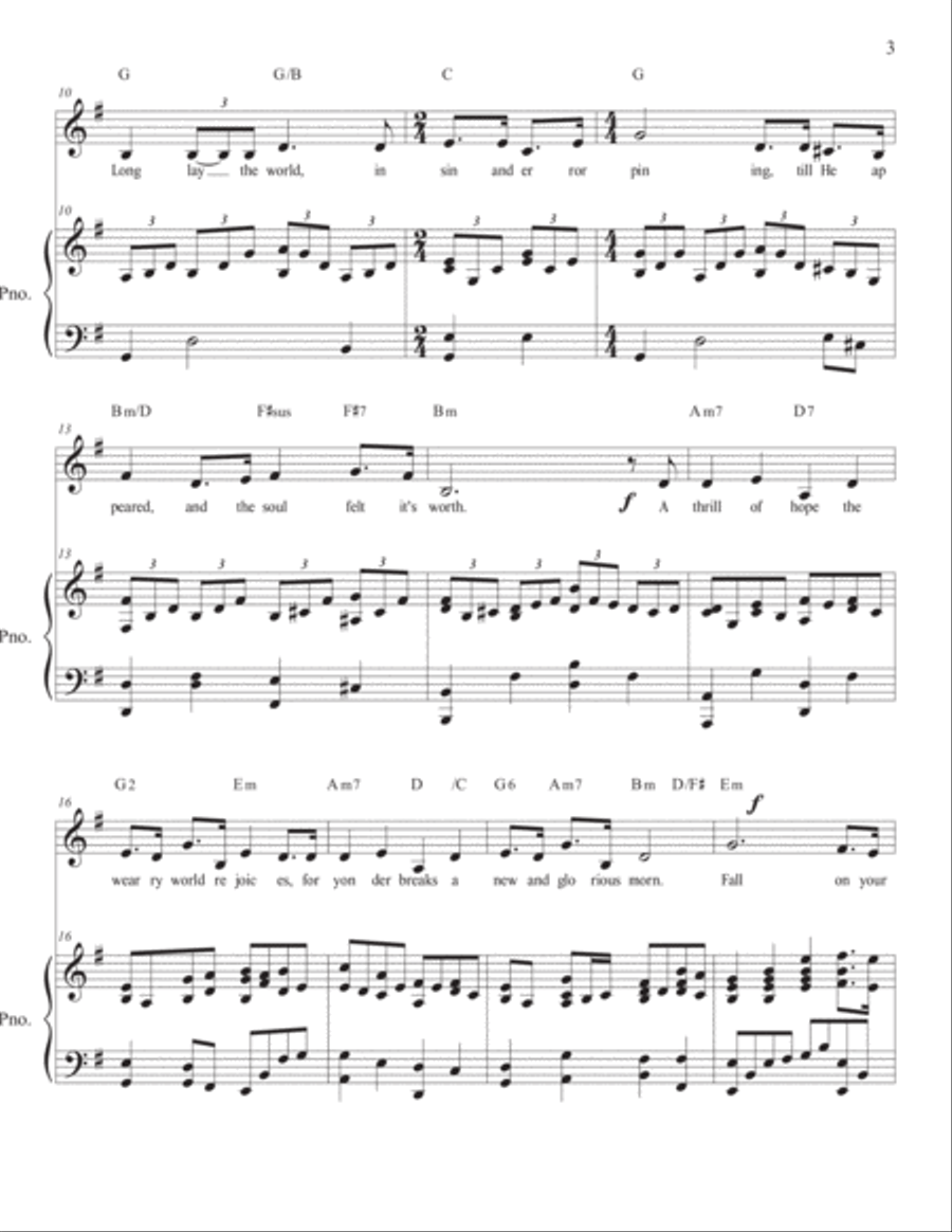 O Holy Night Low Vocal Solo Unison Choir scores gallery preview page 3