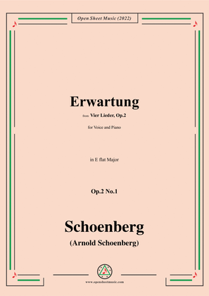 Book cover for Schoenberg-Erwartung,in E flat Major,Op.2 No.1