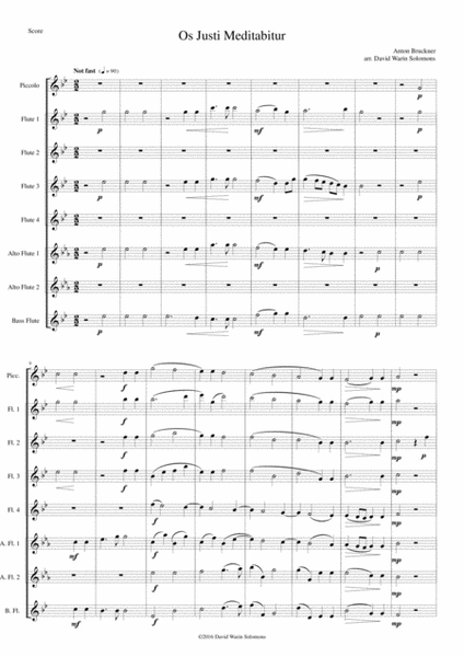 Os Justi meditabitur for flute choir image number null
