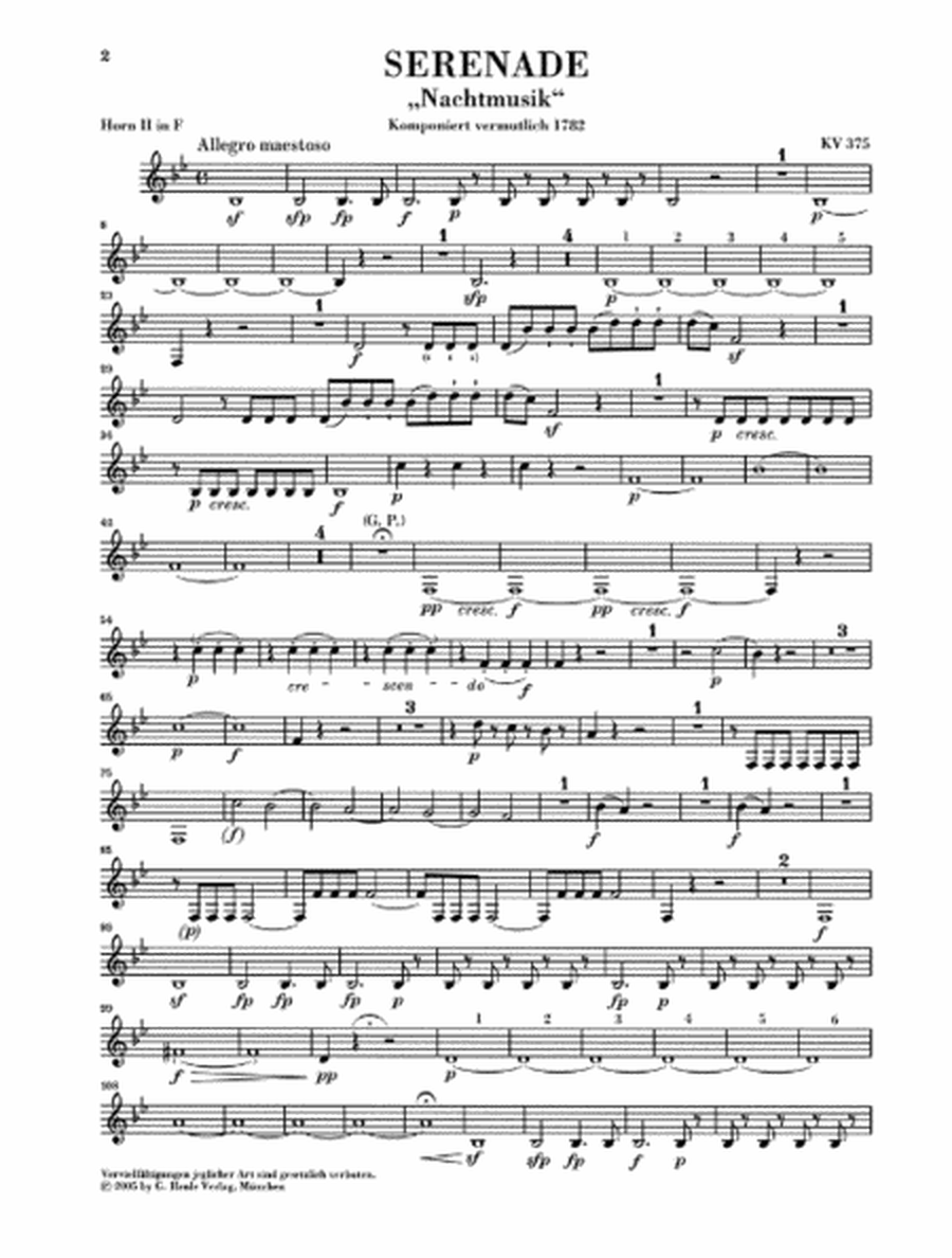 Serenade in E-flat Major, K. 375