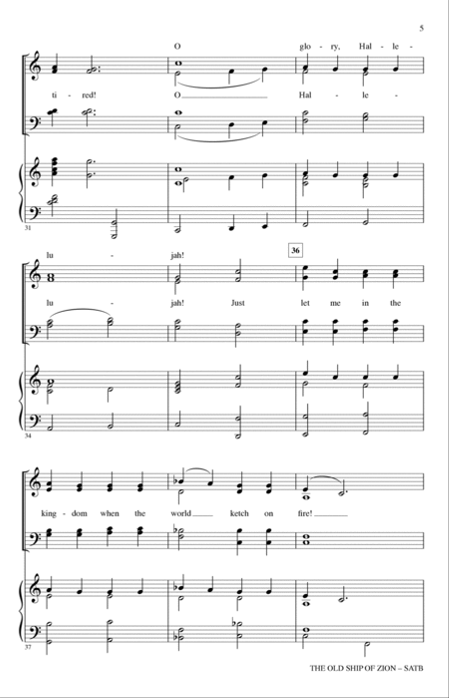 The Old Ship Of Zion (arr. John Leavitt) 4-Part scores gallery preview page 4