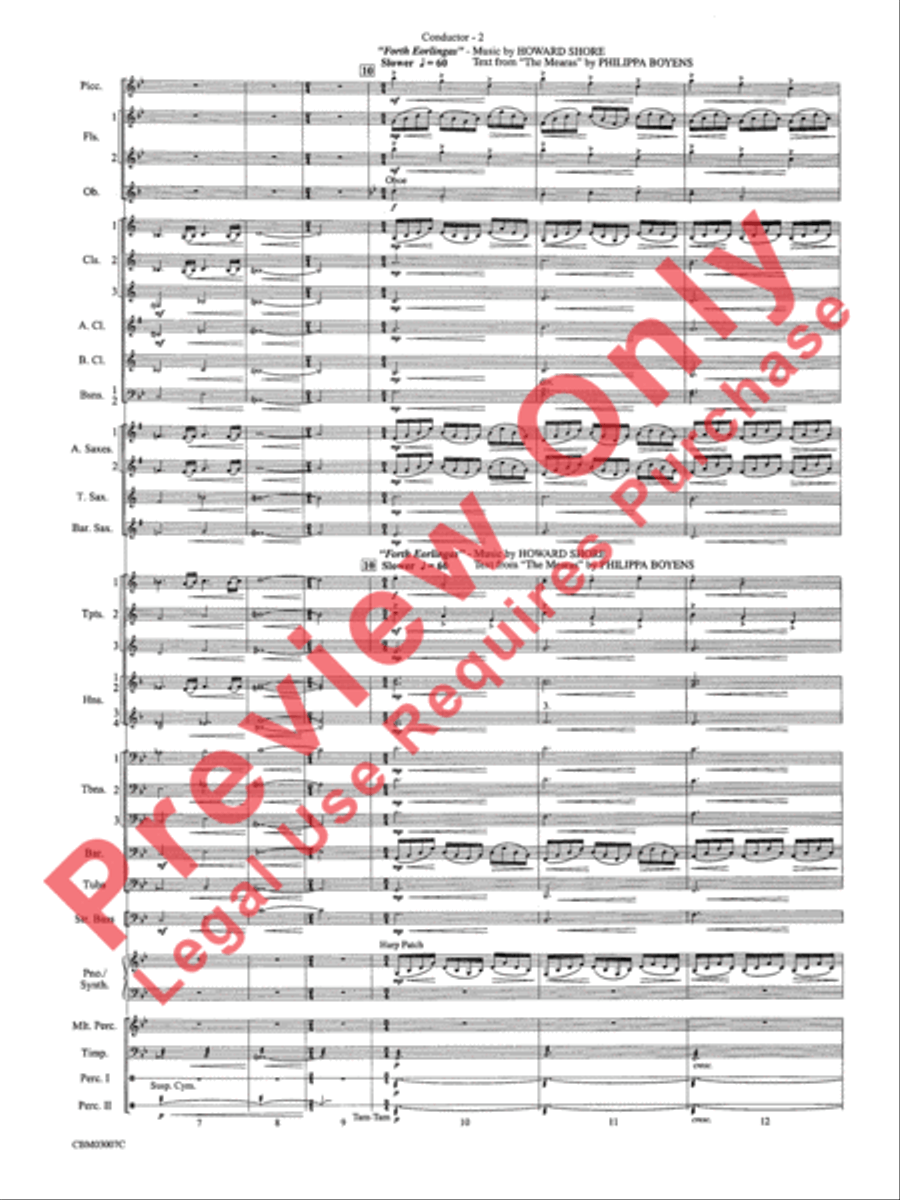 The Lord of the Rings: The Two Towers, Symphonic Suite from Concert Band scores gallery preview page 5