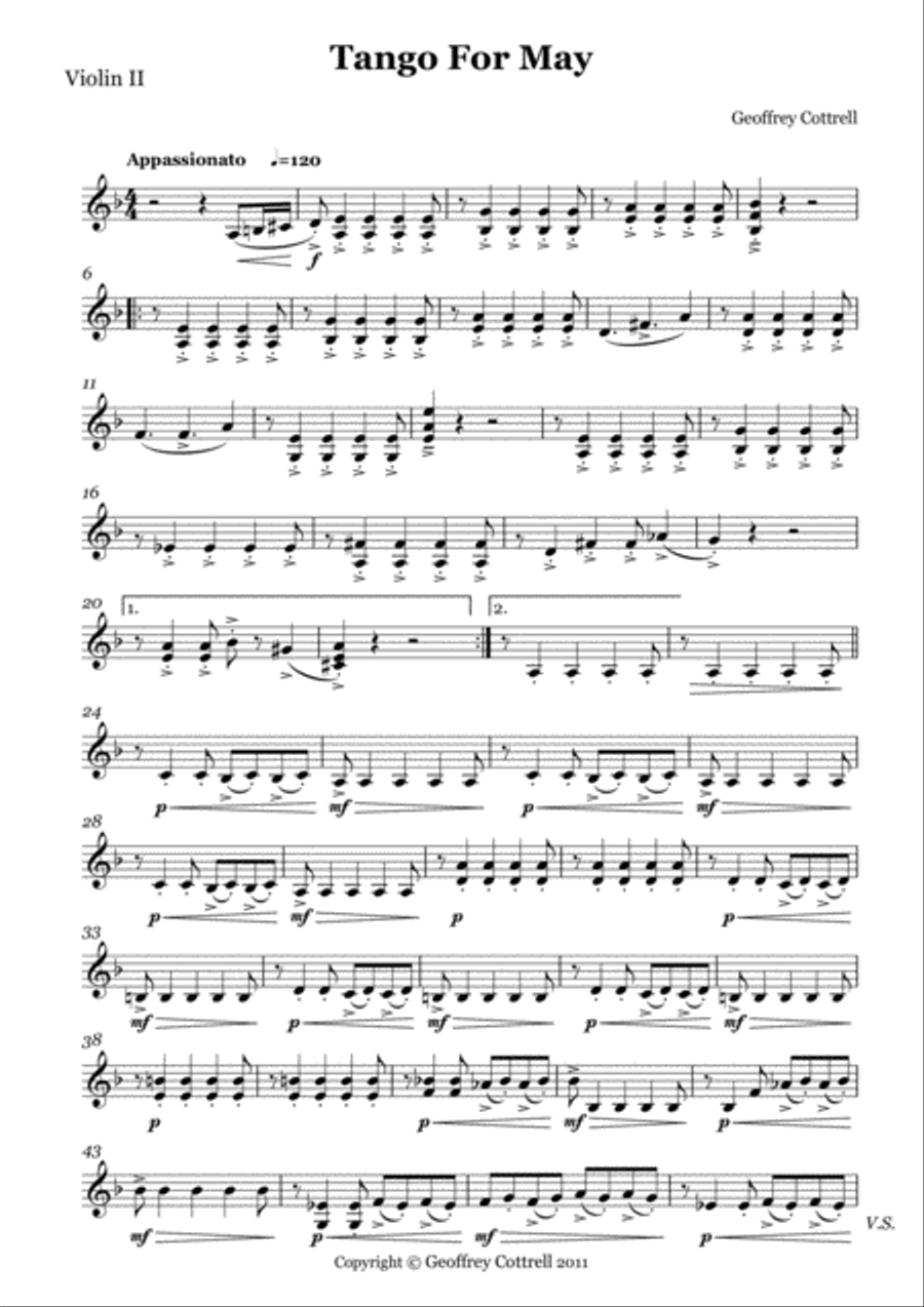 Tango for May Tango for May String Quartet scores gallery preview page 4