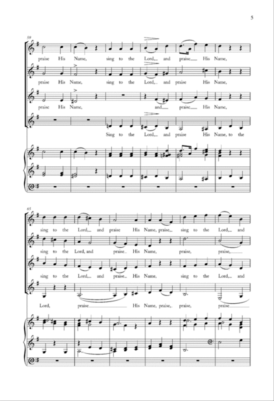 Ascribe Unto The Lord Choir scores gallery preview page 5