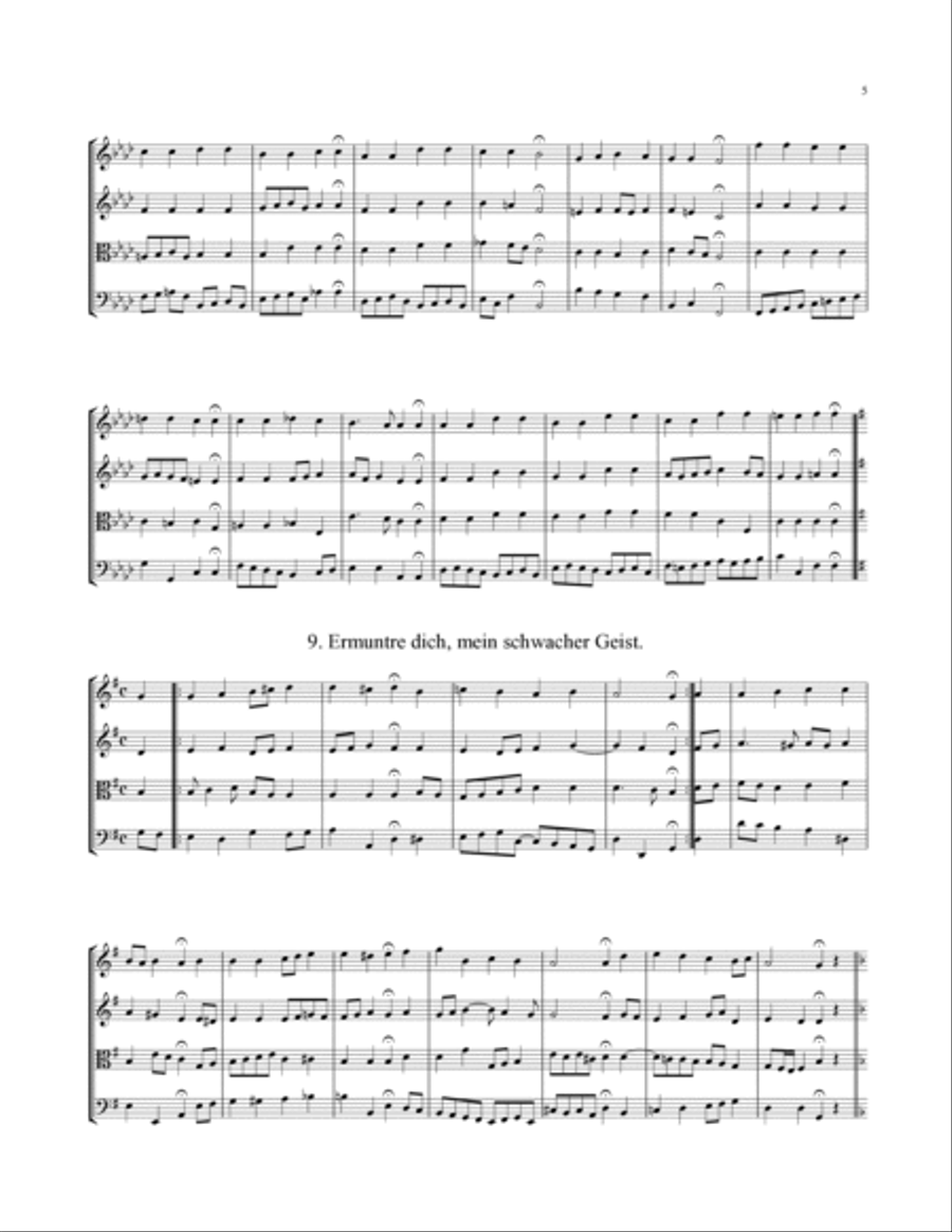 Bach Four-Part Chorales - 36 in Set (for String Quartet) 4-Part scores gallery preview page 6