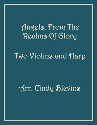 Book cover for Angels, From the Realms Of Glory, Two Violins and Harp