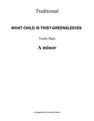 Book cover for What Child Is This? (Greensleeves) Violin Duet-Score and Parts