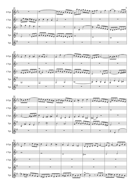 Contrapunctus IX - J. S. Bach - for Trumpet Quintet - Score and Parts image number null