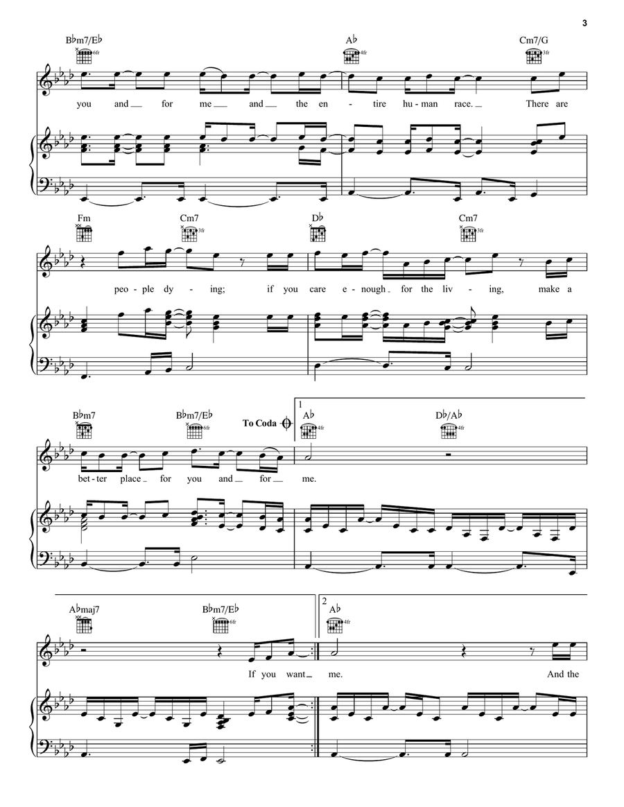 Heal The World Heal The World Acoustic Guitar scores gallery preview page 3
