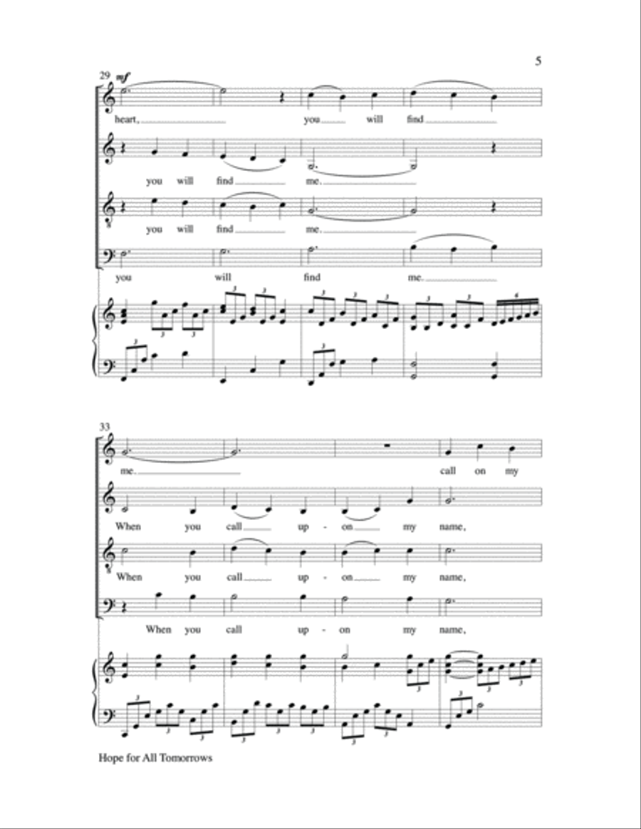 Hope for all Tomorrows Hope for all Tomorrows Choir scores gallery preview page 5