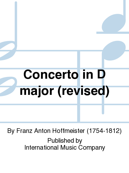 Concerto In D Major (Revised)