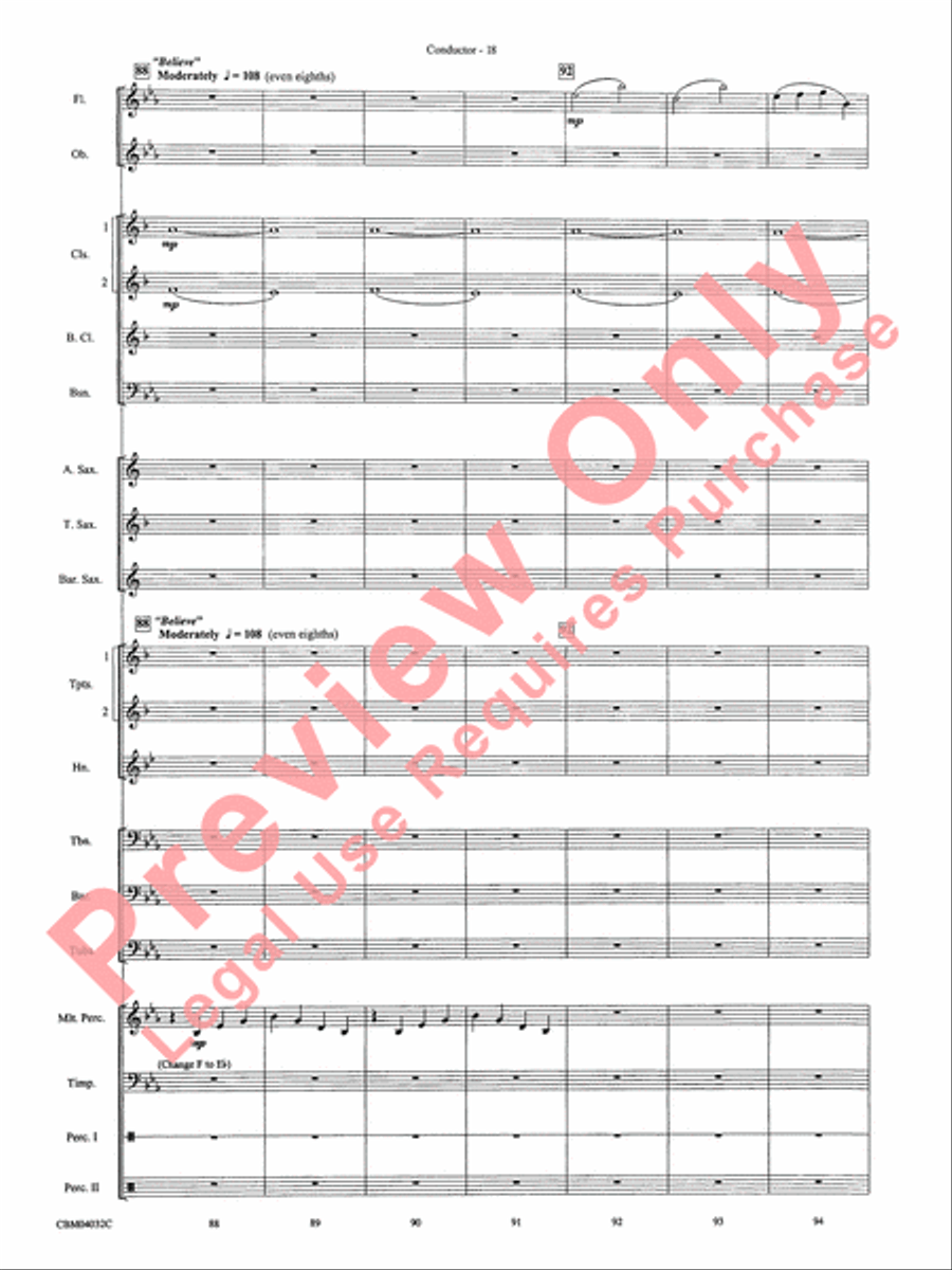 The Polar Express, Selections from Concert Band scores gallery preview page 20