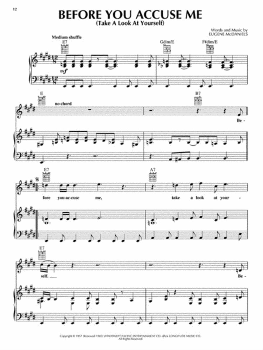 Eric Clapton – Unplugged Piano, Vocal, Guitar scores gallery preview page 6
