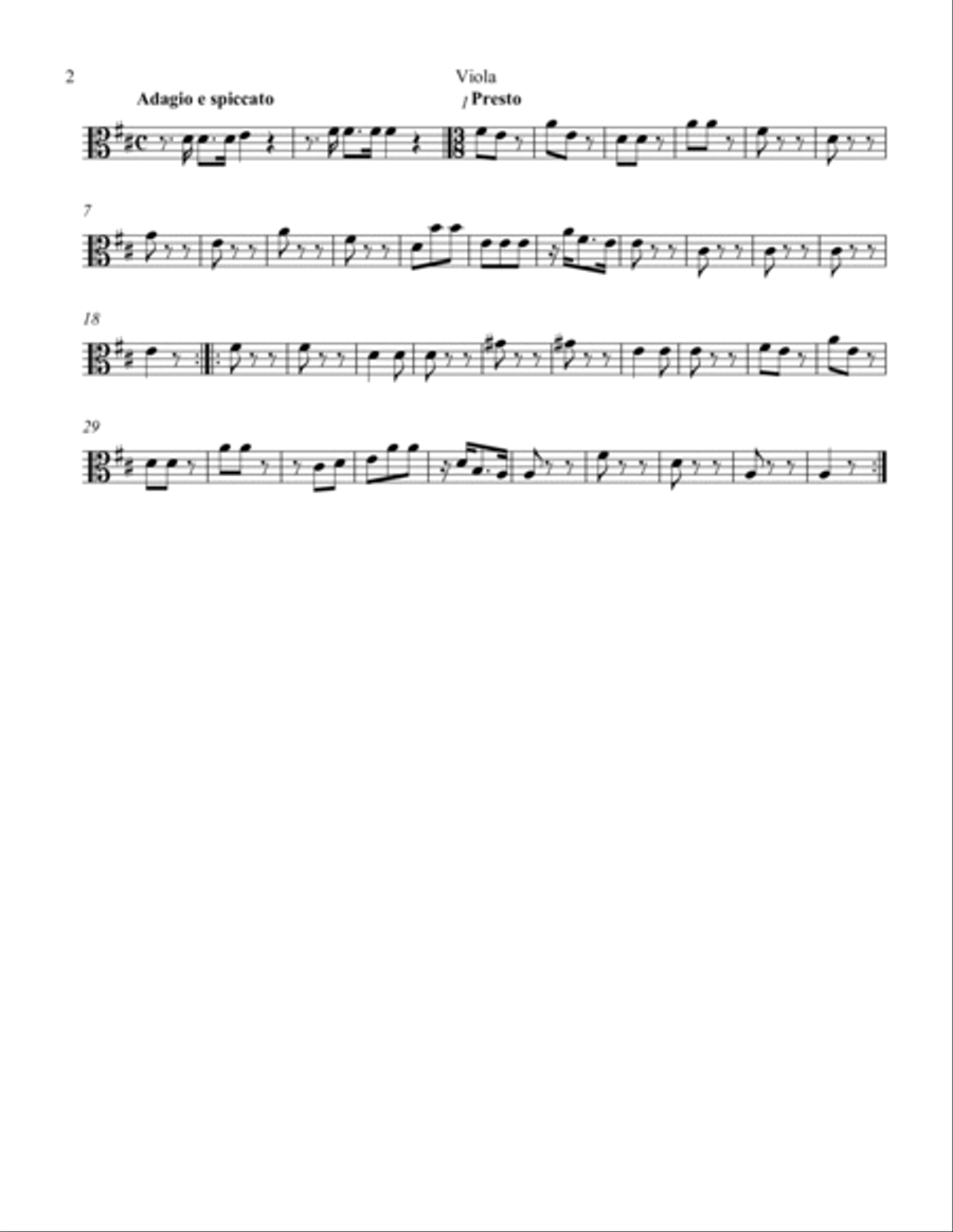 Sinfonia in D Major String Orchestra scores gallery preview page 6