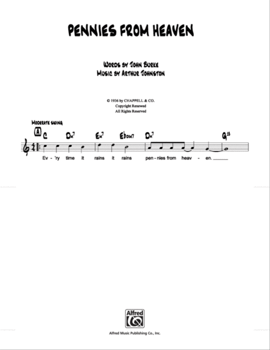 Pennies From Heaven Pennies From Heaven School and Community scores gallery preview page 1