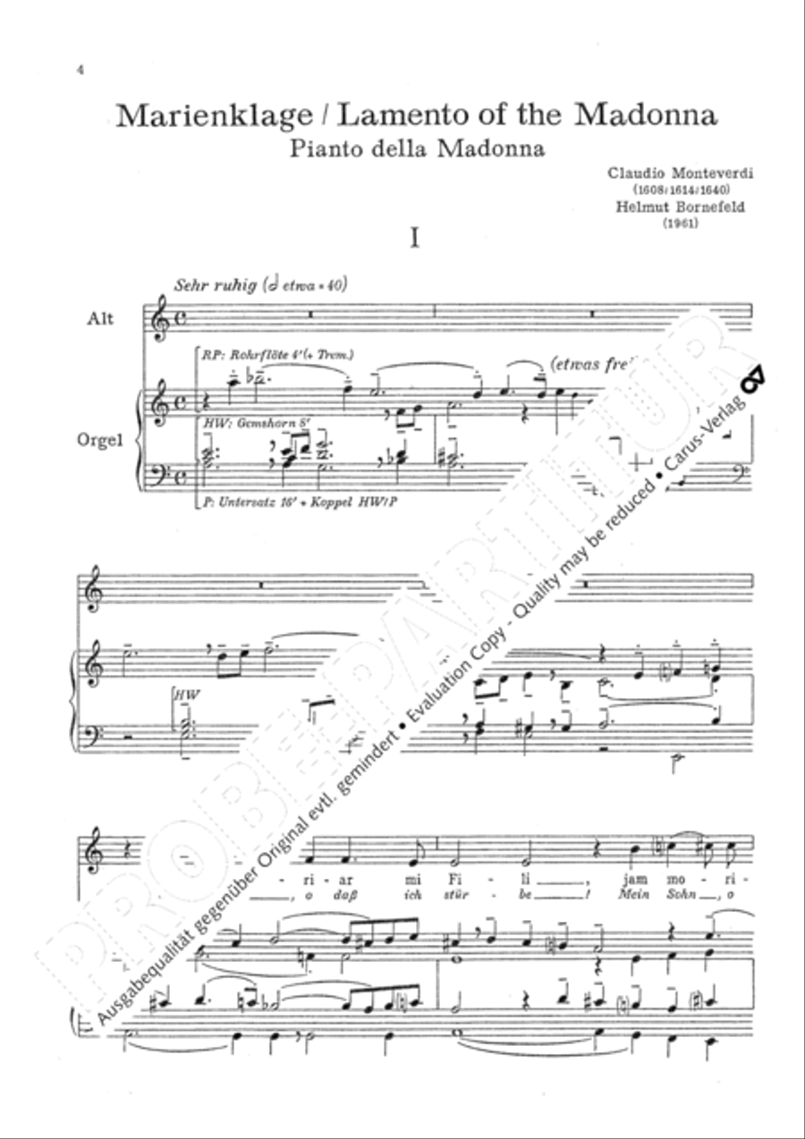 Marienklage Alto Voice scores gallery preview page 7