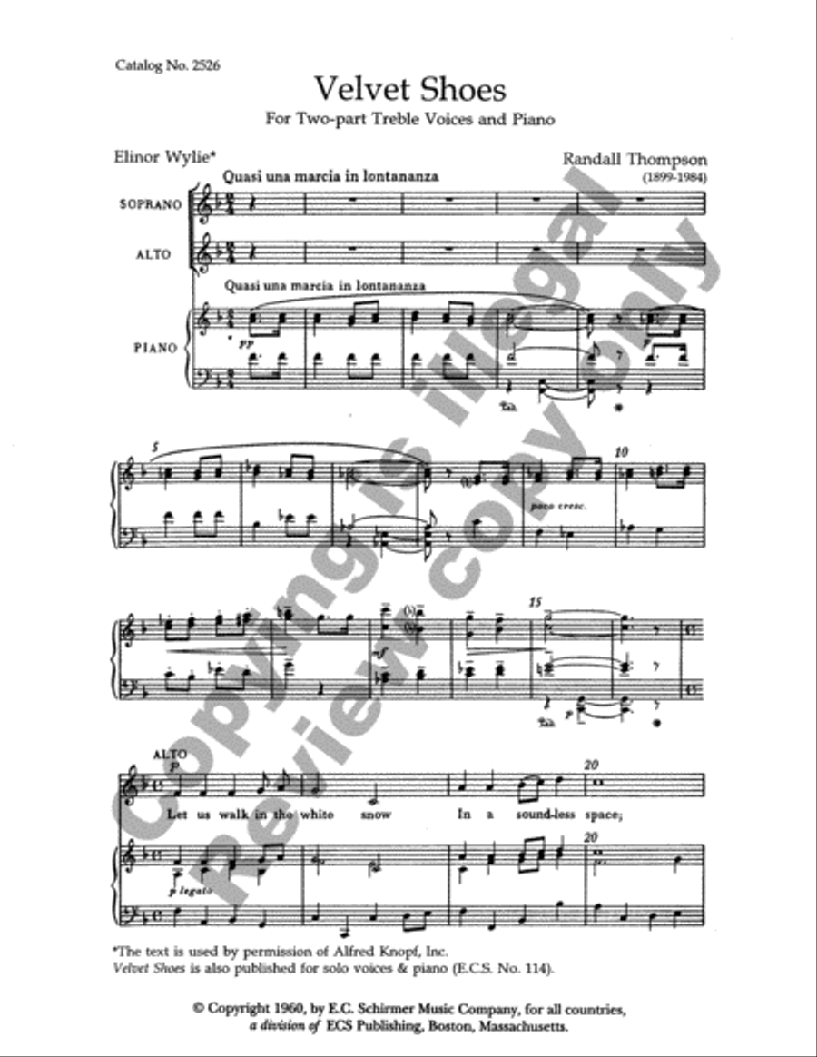 Velvet Shoes (Choral Score) SA scores gallery preview page 2