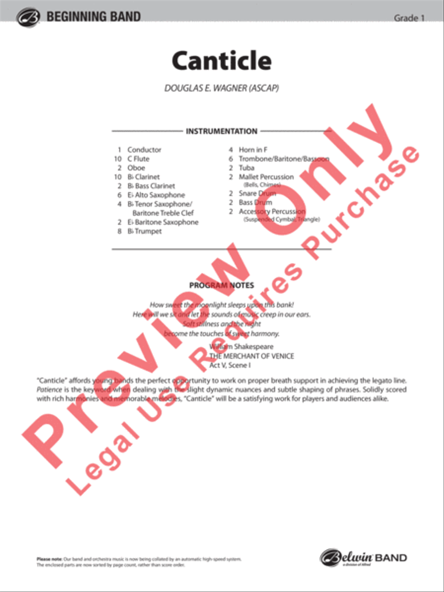 Canticle Concert Band scores gallery preview page 2