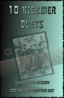 Book cover for 10 Klezmer Duets for Alto and Tenor Saxophone