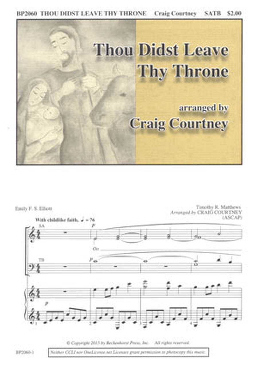 Thou Didst Leave Thy Throne 4-Part scores gallery preview page 1