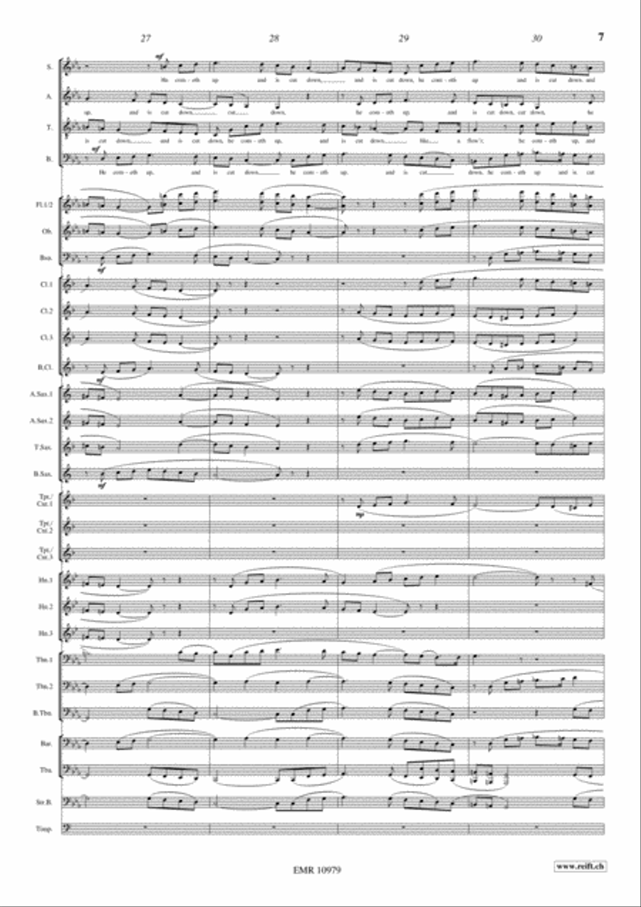 Funeral Music Of Queen Mary 4-Part scores gallery preview page 11
