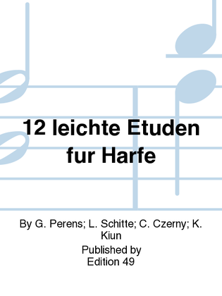 12 leichte Etuden fur Harfe